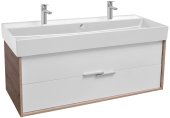 Тумба для раковины Jacob Delafon VIVIENNE 120 см, к. дуб давос натуральный, ф. белый блестящий (EB1669-E75-J5)