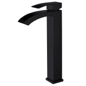 Смеситель ABBER Wasserfall для накладной раковины, черный матовый (AF8611B)