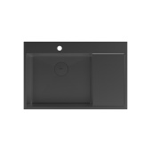 Кухонная мойка Lemark KEZADRA 780L прямоугольная с крылом из нержавеющей стали (чаша СЛЕВА) цвет: Чёрный матовый (9932152) Кухонная мойка Lemark KEZADRA 780L прямоугольная с крылом из нержавеющей стали (чаша СЛЕВА) цвет: Чёрный матовый (9932152)