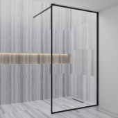 Душевая перегородка PAINI 110x195 рисунок рамка (PAINI-WalkIN110F)