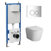 Комплект 3 в 1: инсталляция 900.K31.01.000+клавиша 700.K31.01.100.100 хром глянцев.+унитаз GR-4478SQ (97.4478SQ.01.100)