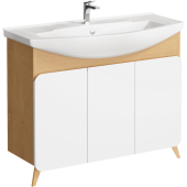 Напольная тумба Aqwella Basic 105 см с тремя дверцами с умывальником (BAS0110DZ) Напольная тумба Aqwella Basic 105 см с тремя дверцами с умывальником (BAS0110DZ)