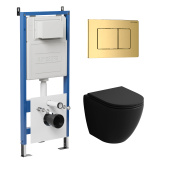 Комплект 3 в 1: инсталляция 900.K31.01.000+клавиша 700.K31.04.30M.30M золото глянц+унитаз GR-4455BMS (97.4455BMS.04.30M)