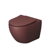 Унитаз GR-4411VIMS (550*360*375) БОРДОВЫЙ МАТОВЫЙ подвесной БЕЗОБОДКОВЫЙ с тонкой крышкой (GR-4411VIMS)