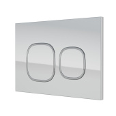 Кнопка смыва OWL Glas White для инсталляции Hasvik (Хасвик), ABS пластик+Стекло (Knapp 08 GW)