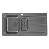 ALVEUS мойка LINE MONARCH 10 ANTHRACITE 980X500 1+1/2 в компл. с выпуском без сифона (1078568) ALVEUS мойка LINE MONARCH 10 ANTHRACITE 980X500 1+1/2 в компл. с выпуском без сифона (1078568)