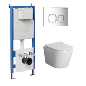 Комплект 3 в 1: инсталляция 900.K31.01.000+клавиша 700.K31.02.100.100 хром глянцев.+унитаз GR-4478SQ (97.4478SQ.02.100)