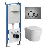 Комплект 3 в 1: инсталляция 900.K31.01.000+клавиша 700.K31.05.42M.42M графит сатин+унитаз GR-4478BMS (97.4478BMS.05.42M)