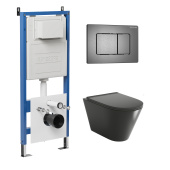 Комплект 3 в 1: инсталляция 900.K31.01.000+клавиша 700.K31.04.42M.42M графит сатин+унитаз GR-4477BMS (97.4477BMS.04.42M)