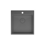 Кухонная мойка Lemark JANGA 490 прямоугольная из нержавеющей стали цвет: Графит (9936107)