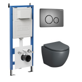 Комплект 3 в 1: инсталляция 900.K31.01.000+клавиша 700.K31.05.42M.42M графит сатин+унитаз GR-4455GMS (97.4455GMS.05.42M)