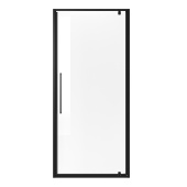 Дверь в нишу NG-85-10AB (100*195) черный матовый, стекло прозрачное, 1 место (NG-85-10AB)