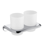 Стакан двойной для зубных щеток ABBER Nord хром (AA1557)