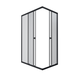 Душевая ширма Тритон Вента-Блэк 120х80, прямоуг (1 место) (Щ0000054478)