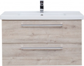 Тумба подвесная с умывальником Эйфория-100, дуб кантри/ЛДСП - GIO 100 (77.0106D)