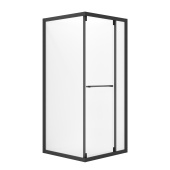 Душ. ограждение NG-6833-34BLACK (90*90*195) квадрат, раздвижная, черный матовый, стекло прозрач,1 место (NG-6833-34BLACK)