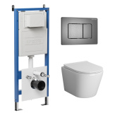 Комплект 3 в 1: инсталляция 900.K31.01.000+клавиша 700.K31.04.42M.42M графит сатин+унитаз GR-4478BMS (97.4478BMS.04.42M)