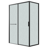 Душ.ограждение 120.K33.05.1190.21.02 Style (110*90*195) черный матовый, стекло шиншилла, 2 места (120.K33.05.1190.21.02)