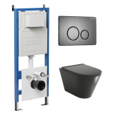 Комплект 3 в 1: инсталляция 900.K31.01.000+клавиша 700.K31.05.42M.42M графит сат.+унитаз GR-4477BMSQ (97.4477BMSQ.05.42M)