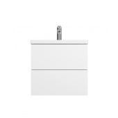 AM.PM GEM, База под раковину, подвесная, 60 см, 2 ящика push-to-open, цвет: белый, глянец (M90FHX06022WG)