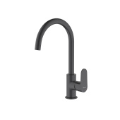 Смеситель для кухни AQUATEK, матовый черный ОБЕРОН (AQ1282MB)