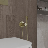 Гигиенический душ с термостатическим смесителем Oliveeka OL-829909-BG, золотой матовый Гигиенический душ с термостатическим смесителем Oliveeka OL-829909-BG, золотой матовый