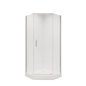 Душ. ограждение NG-6634-08 (100*100*195) трапеция, дверь распашная, 1 место (66340811)
