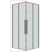 1/2 душ.ограждения 1/2.К33.01.80.10.02 Galaxy (80*195) хром, стекло шиншилла, 1 место (1/2.K33.01.80.10.02)