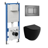 Комплект 3 в 1: инсталляция 900.K31.01.000+клавиша 700.K31.04.42M.42M графит сат.+унитаз GR-4455BMSQ (97.4455BMSQ.04.42M)