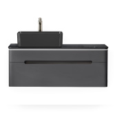 Тумба Jorno Shine 100 с Медиа Модулем подвесная антрацит (Shi.01.100-M/P/A)