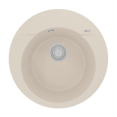 Кухонная мойка Lemark SULA 500 врезная круглая из кварцгранита цвет: Шампань (9910006)