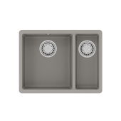 Кухонная мойка Lemark SINARA 550.2-U подстольного монтажа с доп.чашей из кварцгранита цвет: Грей (9910081) Кухонная мойка Lemark SINARA 550.2-U подстольного монтажа с доп.чашей из кварцгранита цвет: Грей (9910081)