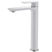 Смеситель ABBER Weiss Insel для раковины, белый-хром (AF8011W)