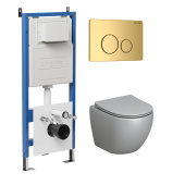 Комплект 3 в 1: инсталляция 900.K31.01.000+клавиша 700.K31.05.30M.30M золото глян+унитаз GR-4455GLMS (97.4455GLMS.05.30M)