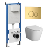 Комплект 3 в 1: инсталляция 900.K31.01.000+клавиша 700.K31.05.30M.30M золото глянц+унитаз GR-4478BMS (97.4478BMS.05.30M)