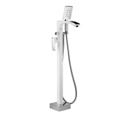 Gappo белый/хром. смеситель напольный для ванны (G3007-8)