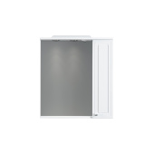 Damixa Palace One, зеркало, частично зеркальный шкаф, правый, 65 см, с подсветкой, белый, глян (M41MPR0651WG)