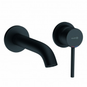 Смеситель для раковины настенный KLUDI BOZZ на 2 отверстия, излив /18/(черный матовый) (382443976)