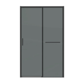 Дверь в нишу 100.K33.05.120.21.10 Style (120*195) черный матовый, стекло тонированное, 1 место (100.K33.05.120.21.10)