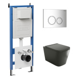 Комплект 3 в 1: инсталляция 900.K31.01.000+клавиша 700.K31.01.100.100 хром глянцев+унитаз GR-4441BMS (97.4441BMS.01.100)