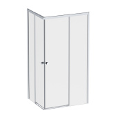 Душевое ограждение Am.Pm X-Joy Square Slide 100х80, мат хром, прозрачное (W94G-403-10080-MТ)