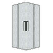 Душ.ограждение 300.K33.02.8080.10.02 Cosmo (80*80*195) квадрат,раздвижная,хром,стекло шиншилла,1место (300.K33.02.8080.10.02)
