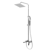 Душевая стойка Cosmo 500.K35.02.100 с верхним душем, ручной лейкой и смесителем, хром глянцевый (500.K35.02.100)