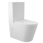 Унитаз напольный Aqueduto CONE 630*385 безободковый с бачком, сиденье с микролифтом, белый глянцевый (AQDSCON10)