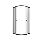 Душевая ширма Тритон Альфа-Блэк 100х100, 1/4 круга (1 место) (Щ0000054225)