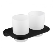 Стакан двойной для зубных щеток ABBER Nord черный матовый (AA1557B)