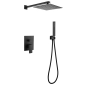 Душевая система ABBER Daheim скрытого монтажа без излива, черная матовая (AF8219B)