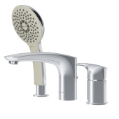 AM.PM Inspire V2.0, смеситель на борт ванны, трёхсекционный, излив мм, хром, шт (F50A01300)