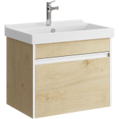 Подвесная тумба Aqwella Urban 60 см с одним ящиком в цвете дуб давос, с умывальником (URB0106DD)
