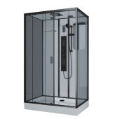 Душ.каб. NG-6912-01GQL BLACK (1200х800х2100) низкий поддон(16 см) стекло ТОНИРОВАННОЕ, 5 мест (69120134GQLBLACK)